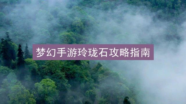 梦幻手游玲珑石攻略指南