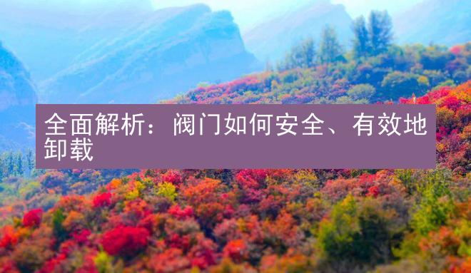 全面解析：阀门如何安全、有效地卸载